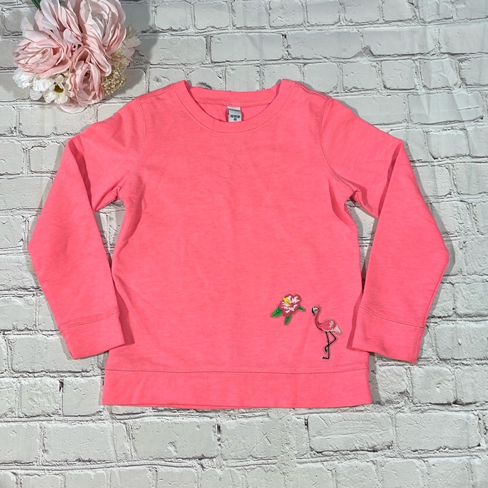 🌸 Old Navy Flamingo & Floral Sweatshirt